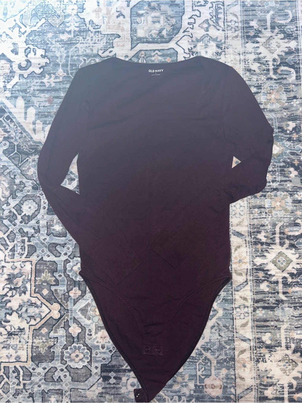 Old Navy Maroon Long Sleeve Bodysuit